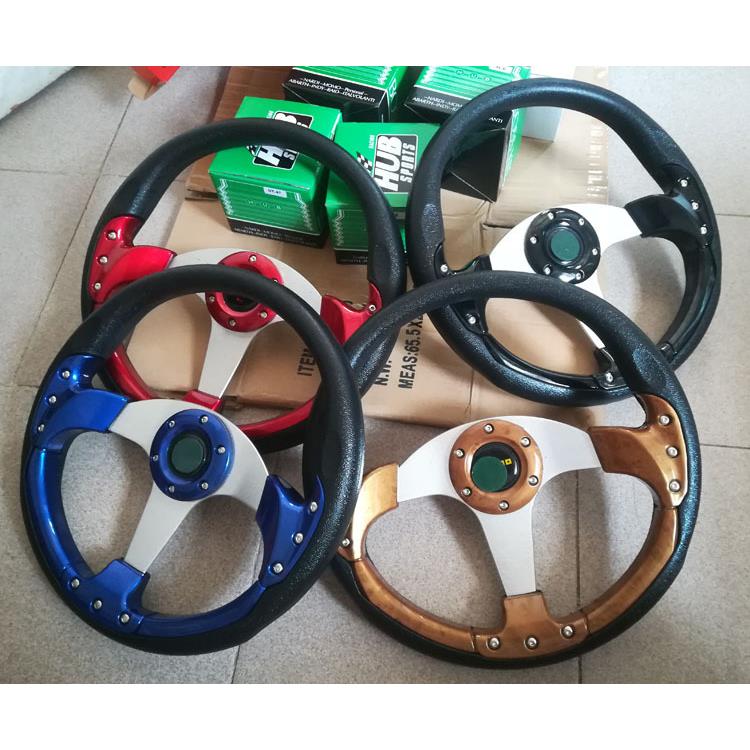 仿赛车方向盘13寸方向盘汽车改装个性14寸方向盘通用桃木方向盘