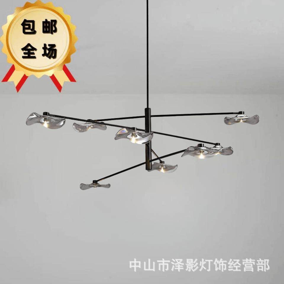 设计师款客厅吊灯现代创意个性异形镭射玻璃枝型餐厅卧室LED灯具