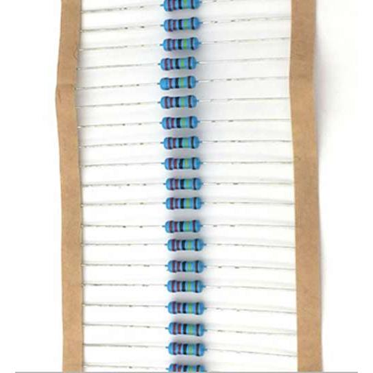 1W 7.5K 7K5 7500欧 金属膜电阻 1%精度 1W 编带 1盒=1000个