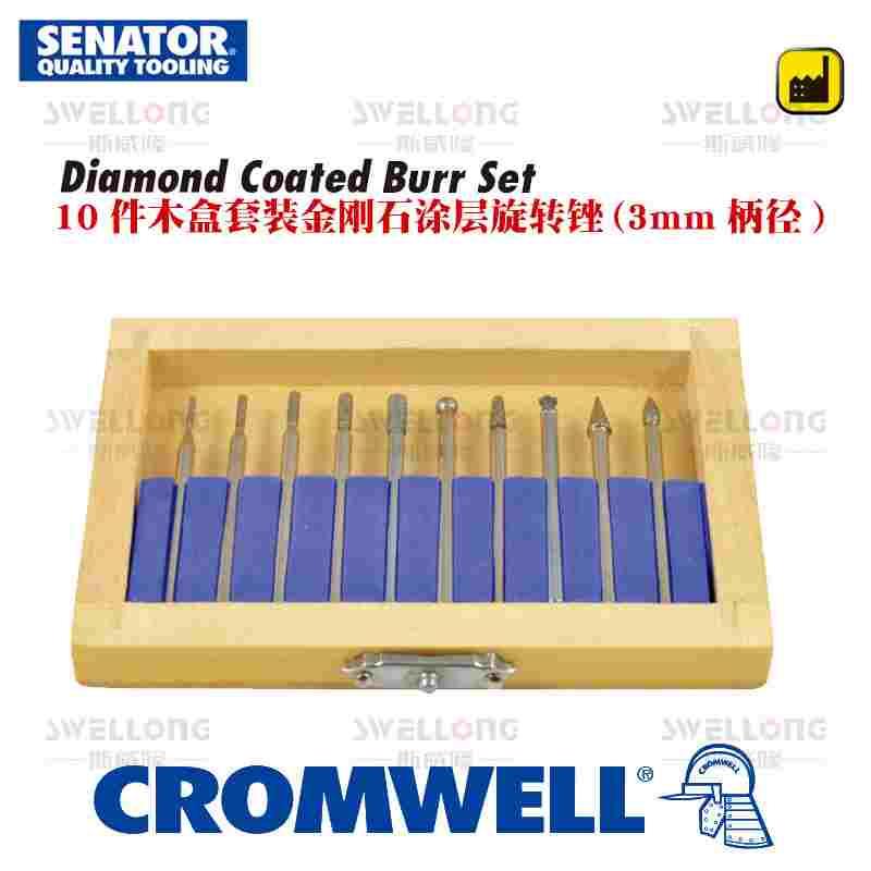 克伦威尔SENATOR套装金刚石涂层旋转锉SEN-210-9000K/8980K 3mm柄