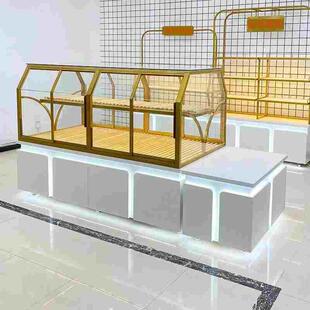 面包柜面包展示柜玻璃展柜货架蛋糕店柜台商用实木中岛柜边柜展柜