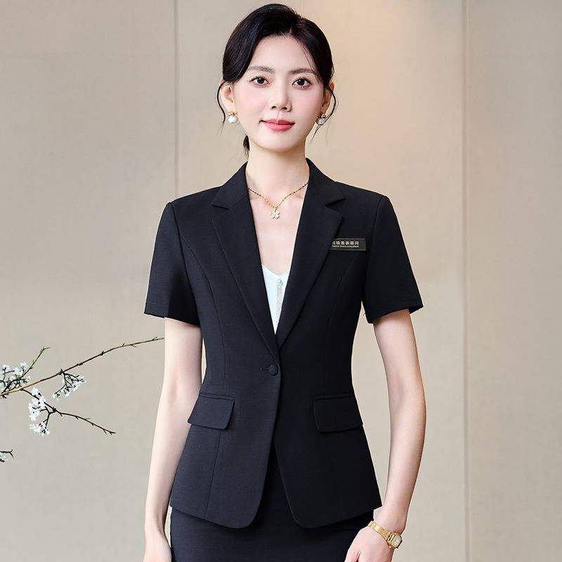 职业西装套装裙女夏季薄款气质正装酒店前台经理珠宝店制服工作服