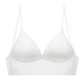 新品 三种穿法 无钢圈三角杯内衣薄款 法式 大露背U型美背文胸光面款