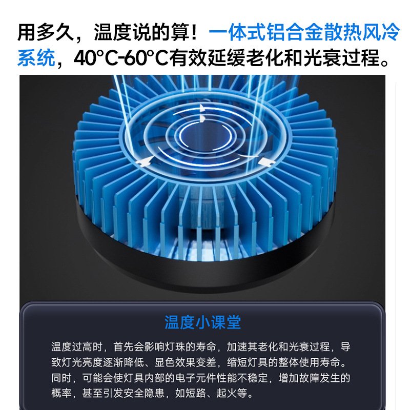 yee鱼缸筒灯爆藻灯原生鱼溪流缸铝合金爆苔灯全光谱植物LED水草灯图片