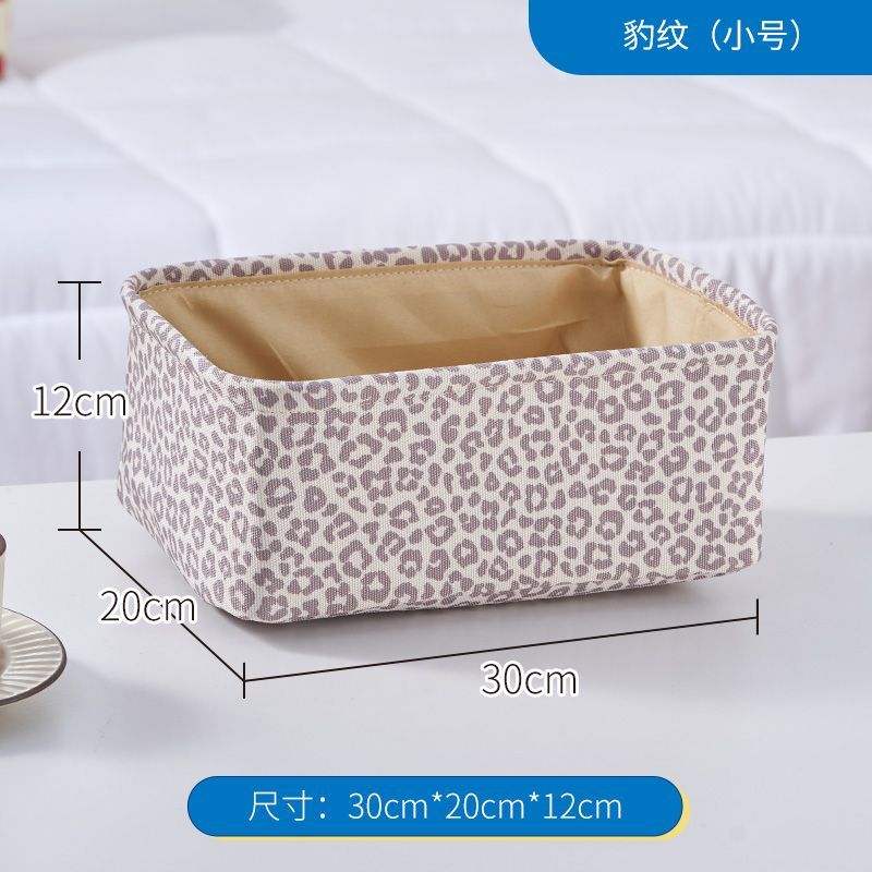 小号布艺桌面收纳筐家用杂物整理收纳箱袜子内衣尿布化妆品储物盒图片
