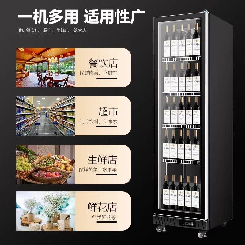 网红酒水柜单门双门展示柜冷藏饮料柜商用立式冷藏展示柜便利店