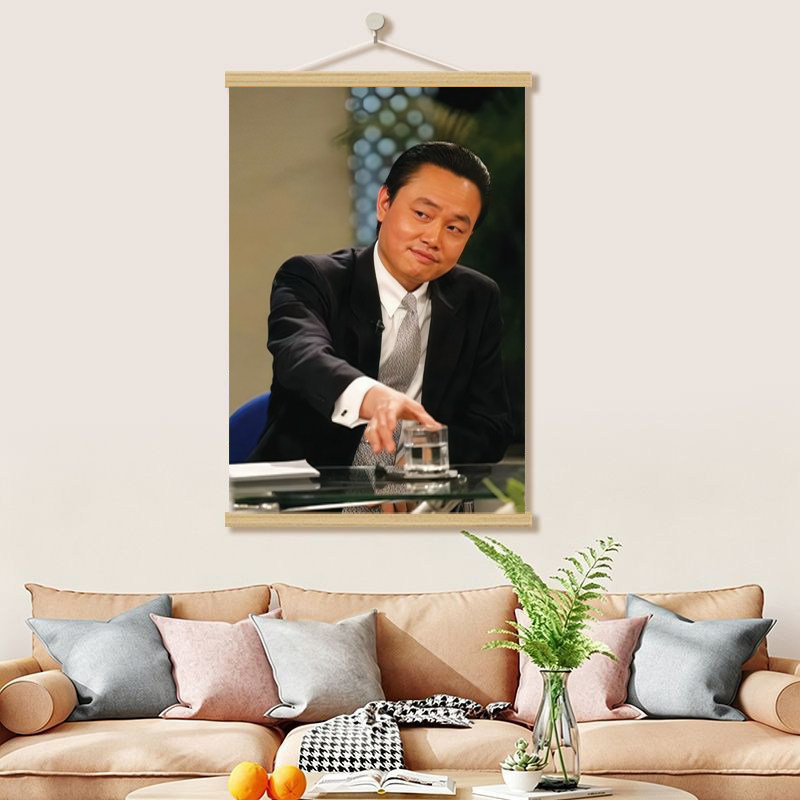 黄光裕励志人物肖像帆布挂轴