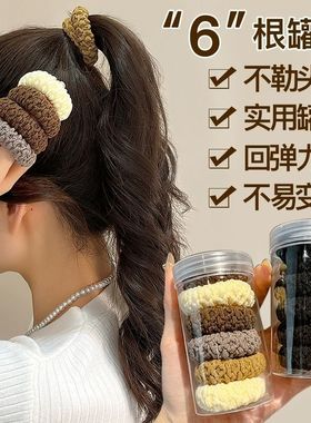 加粗高弹力耐用橡皮筋女新款发圈高马尾头绳扎头发绳皮套头不变形