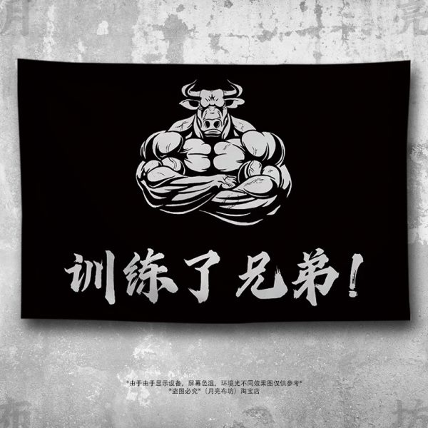 卧室工作室墙布网红装饰画墙壁挂毯减肥海报挂布背景布健身房宿舍