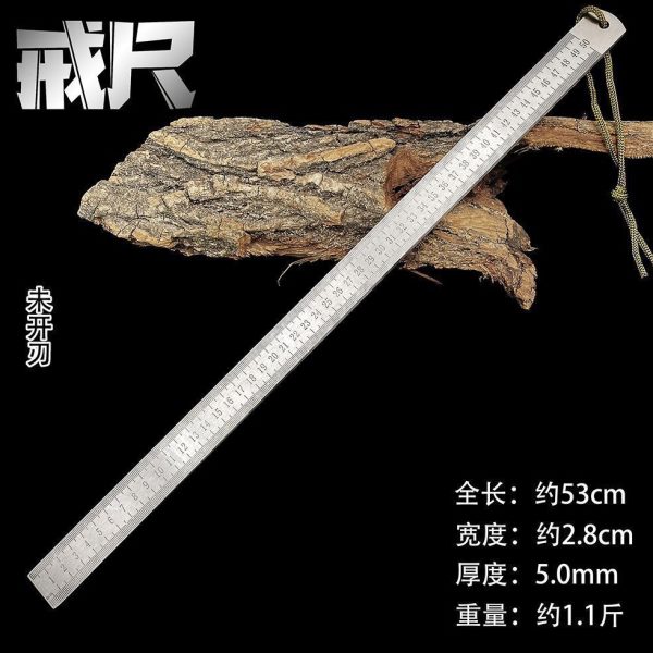 龙高造车载防身火能淬尺钢戒尺多功能加厚泉锻打不锈钢棍性测量尺