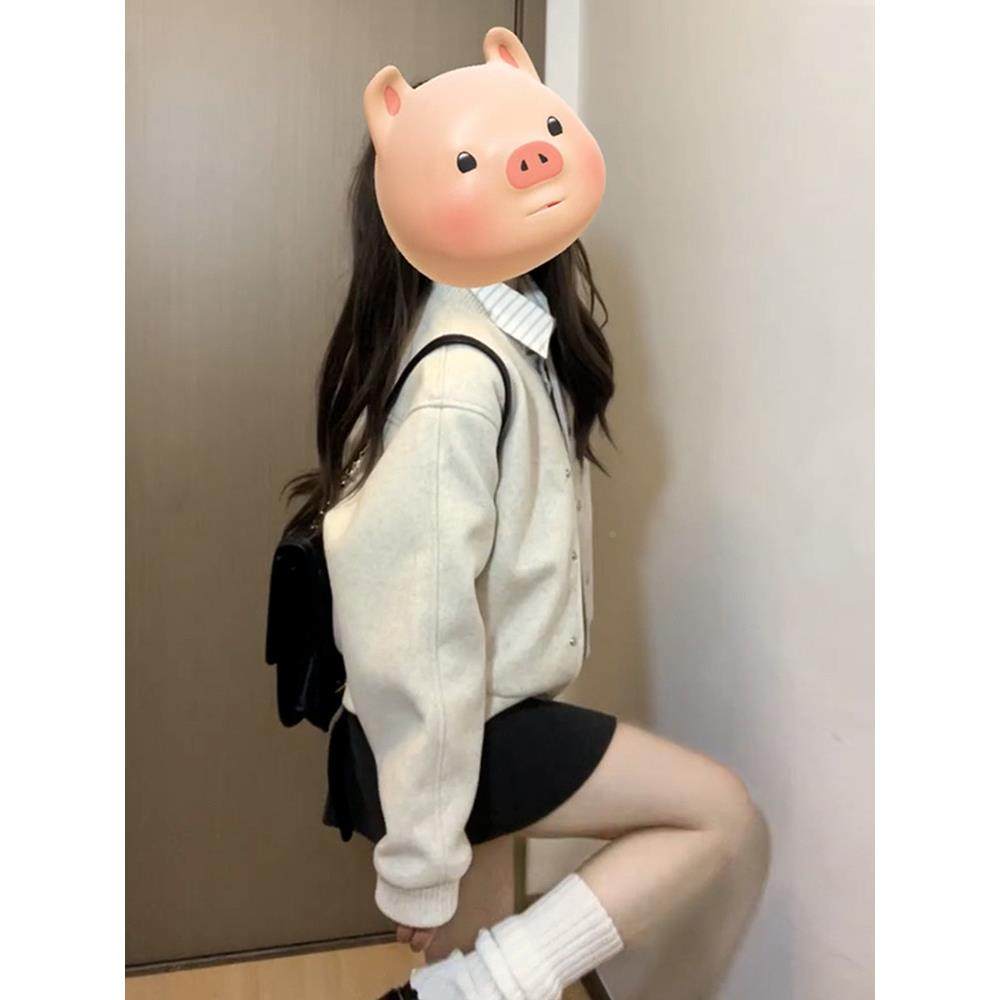 高级感CAW46608小韩香风棒球服外套女早秋秋季2205新款小个子系夹