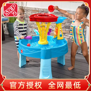 美国step2儿童潮汐戏水桌玩水池宝宝沙滩玩具套装男女孩生日礼物