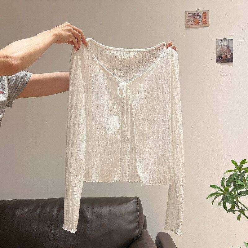 夏日漂亮配吊带防晒开衫外套女