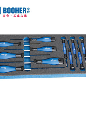 Booher宝合套装工具 BH1803008 12件套螺丝批组套