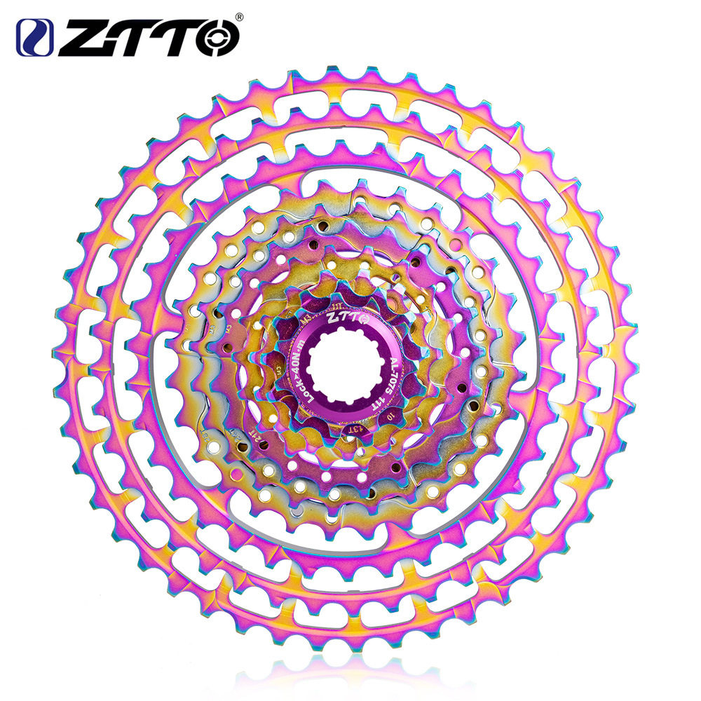 ZTTO/追途山地自行车飞轮10速彩色CNC镂空大飞11-46T速卡飞轮