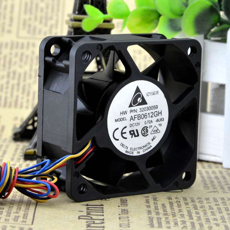 台达 AFB0612GH 6CM/厘米 6025 12V 0.72A 4线PWM温控 大风量风扇