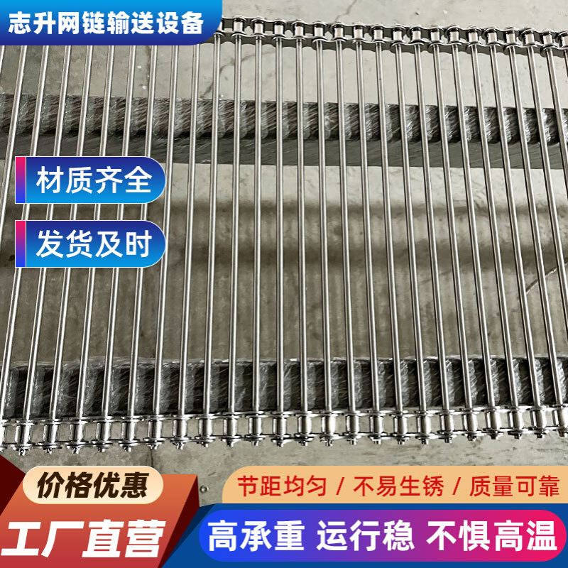 不锈钢支轴链耐高温工业传动蔬菜食品清洗网带输送穿杆304支轴链