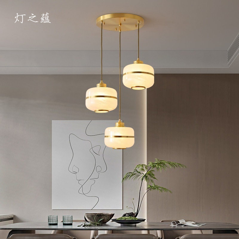 新中式楼梯吊灯别墅公寓复式跃层loft后现代简约挑空客厅餐厅吊灯