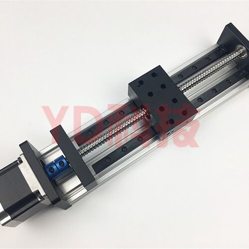 GX80双线轨精密滚珠丝杠直线滑台模组含57步进电机移动工作台包邮