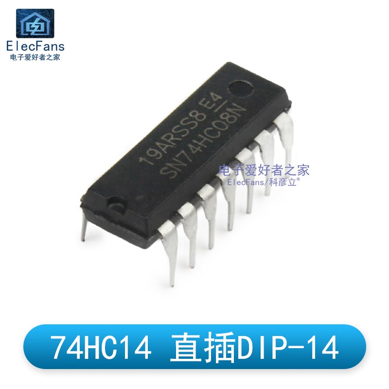 (2个)直插74HC14 DIP-14 六施密特触发非门 逻辑IC芯片 SN74HC14N