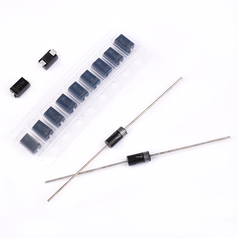 FR107直插/贴片RS1M丝印DO-41/SMA封装 整流快恢复二极管1000V/1A