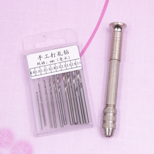 超轻粘土套装彩泥软陶模型工具手捻钻 手钻 底座打孔工具 手工钻
