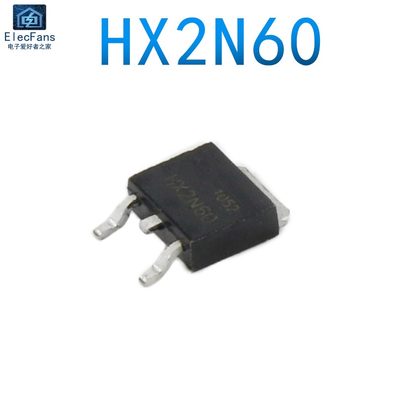 (5个)原装HX2N60 2A/600V N沟道 贴片TO-252 MOS场效应管FQD2N60C