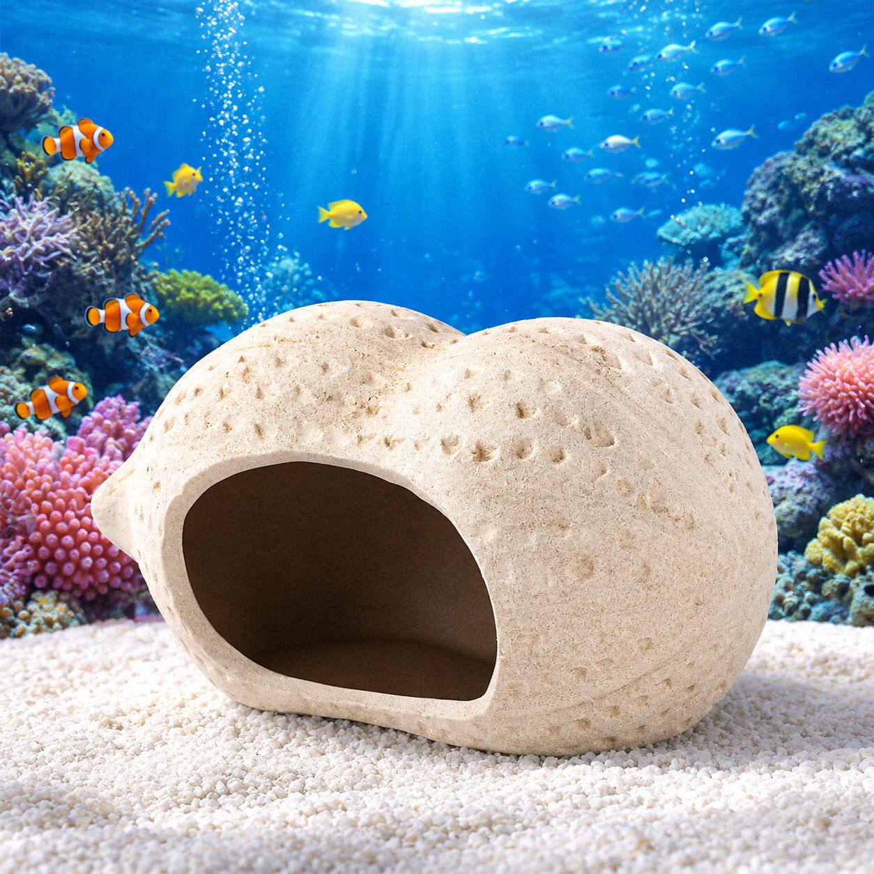 大口径陶瓷躲避屋鹦鹉鱼繁殖罐鱼缸造景摆件水族箱鱼虾躲藏陶瓷罐