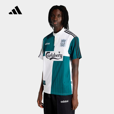 adidas阿迪达斯翻领足球风POLO衫T恤2026春男短袖比赛服 KA8093