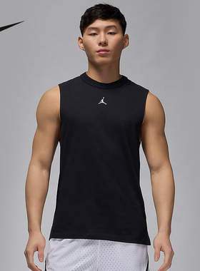 JORDAN耐克DRI-FIT男子速干无袖运动上衣夏季跑步背心FN5857-010