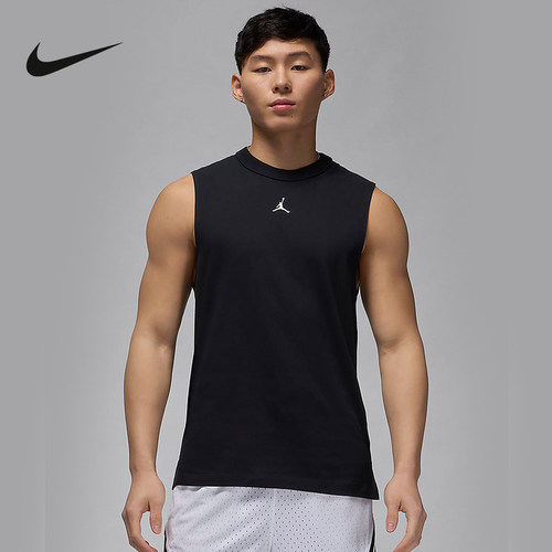 JORDAN耐克DRI-FIT男子速干无袖运动上衣夏季跑步背心FN5857-010