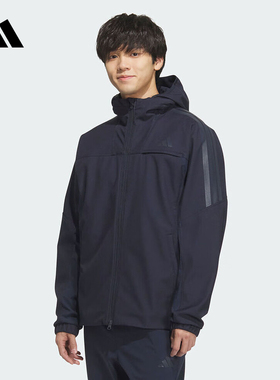 adidas阿迪达斯冬季新款连帽拉链休闲长袖外套男梭织夹克 KA13