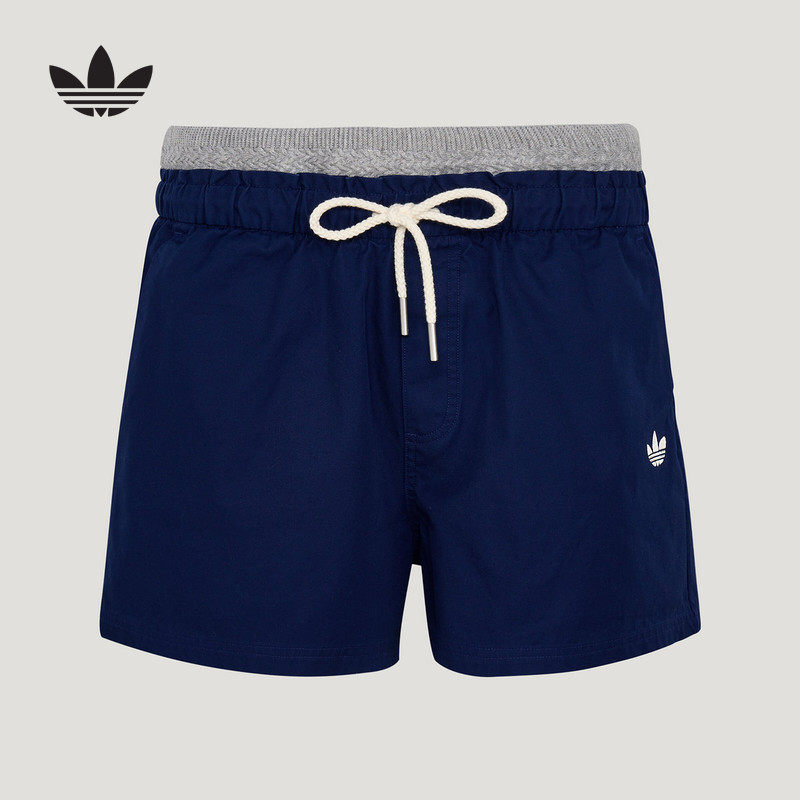 adidas阿迪达斯三叶草2026夏女宽松针织时尚百搭休闲短裤 KY8321 - 实物图