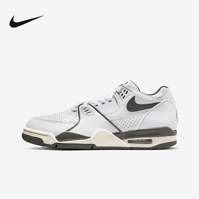 Nike耐克男鞋AIR FLIGHT '89 LOW灰白黑低帮复古篮球鞋HJ4484-101