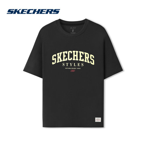 Skechers斯凯奇2026夏男士新款短袖衫简约休闲运动T恤 L226M058
