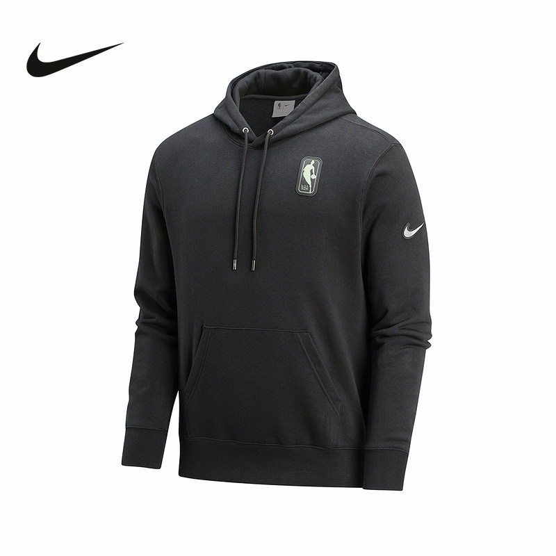 NIKE耐克男子美式套头连帽衫冬季NBA图案薄绒针织卫衣HM6361-010