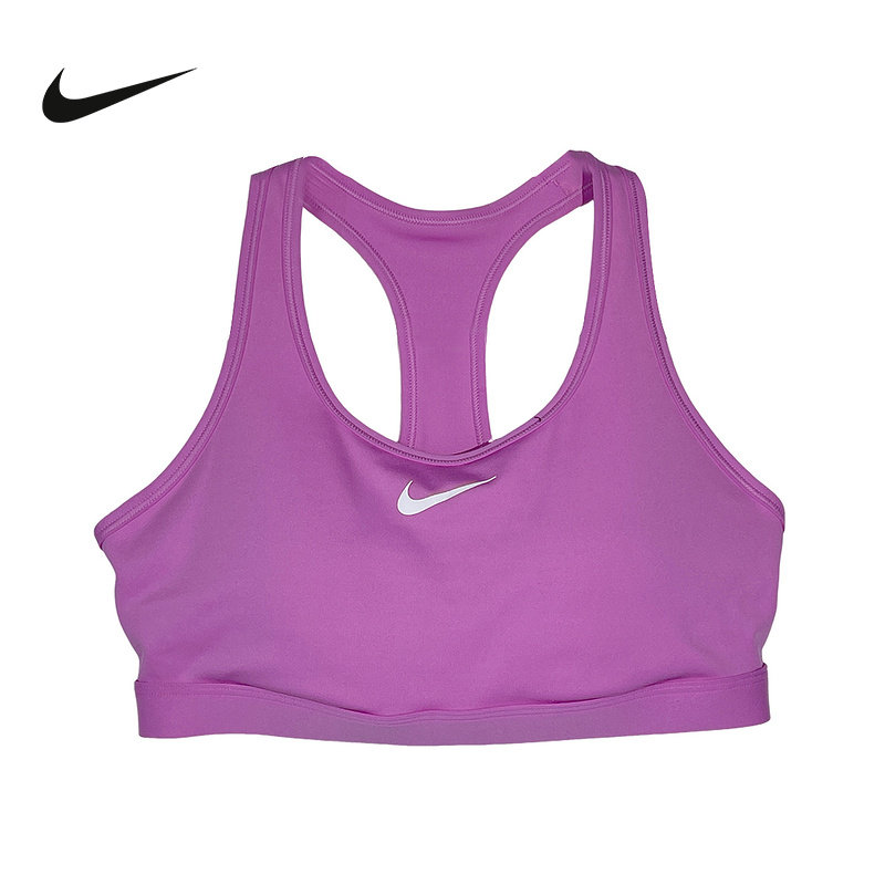 Nike耐克SWOOSH运动内衣女中强度支撑速干衬垫BRA胸衣DX6822-503