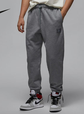 耐克JORDAN FLIGHT FLEECE男子薄绒长裤针织卫裤灰色裤FV7252-091