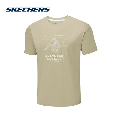 Skechers斯凯奇2026夏男士宽松简约圆领轻薄休闲短袖T恤 P226M119