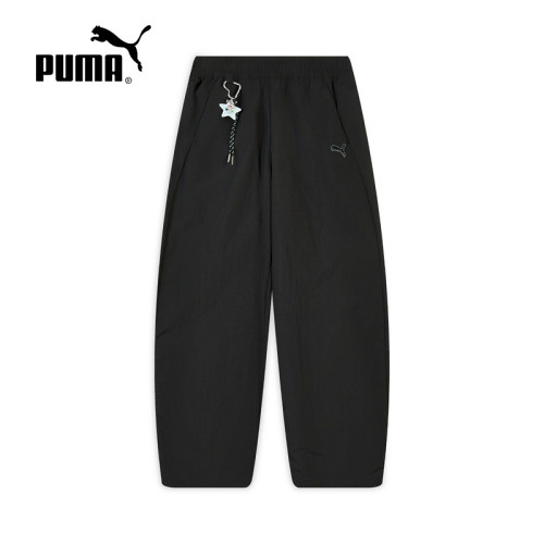 PUMA彪马飞天小女警联名夏季女裤休闲运动宽松黑色长裤637475-01