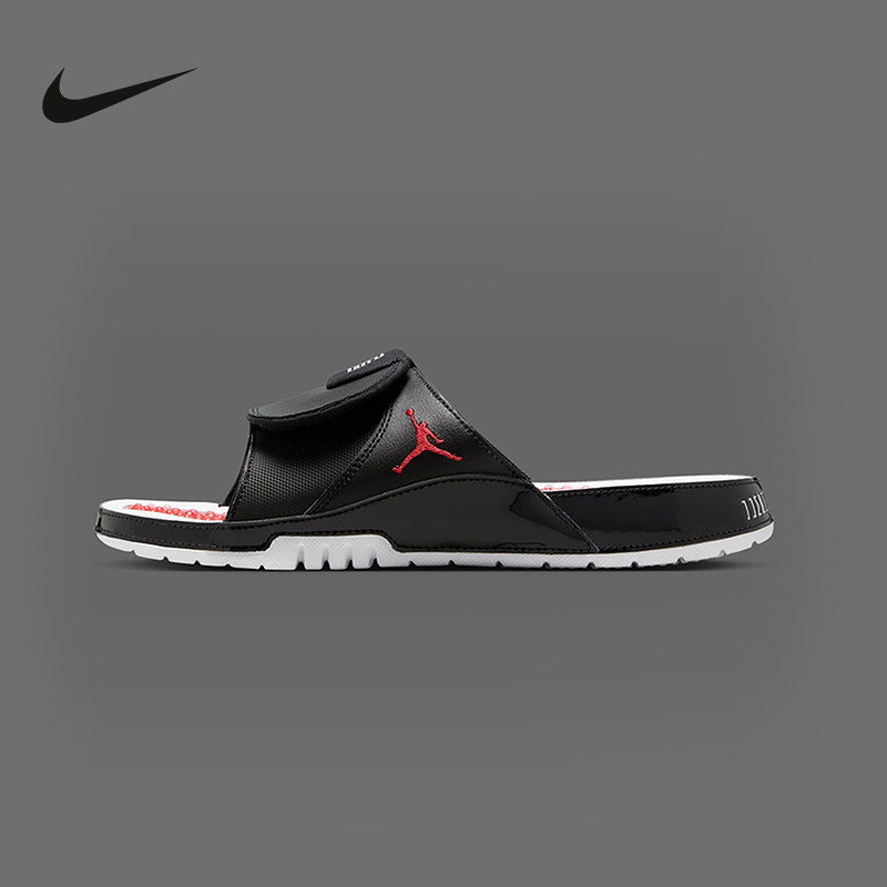 耐克JORDAN HYDRO XI RETRO黑红男子一字拖轻便运动拖鞋FN2452,运动鞋new,运动拖鞋,淘宝优惠券,粉丝福利购,淘宝优惠卷