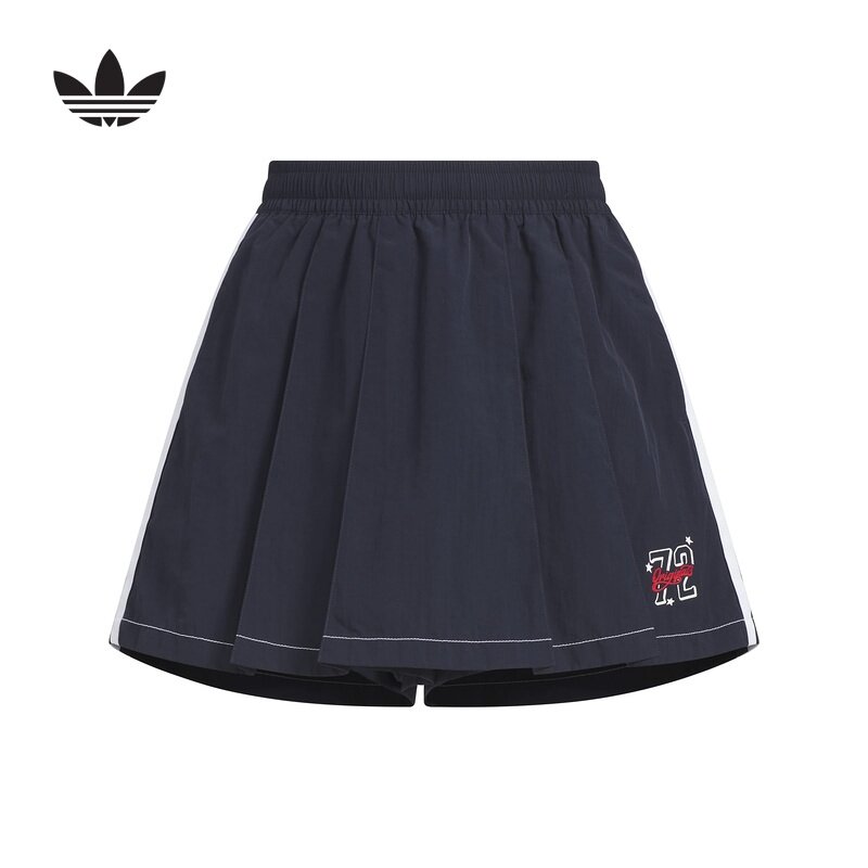 adidas阿迪达斯三叶草女大童篮球短裤2026夏休闲透气裙裤 KG3324