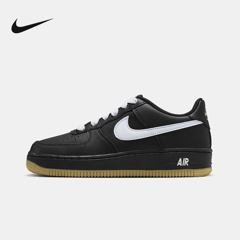 耐克男女童鞋Air Force 1黑色空军一号运动休闲板鞋HQ1911-001