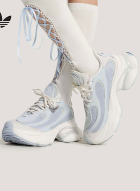 adidas阿迪达斯三叶草「浮蝶鞋」夏女OZVENUZ厚底老爹鞋 KJ3975