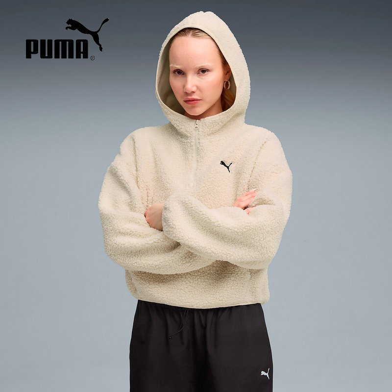 PUMA彪马冬季新款女子休闲运动外套摇粒绒连帽短款卫衣633983-87,运动服/休闲服装,运动卫衣/套头衫,淘宝优惠券,粉丝福利购,淘宝优惠卷
