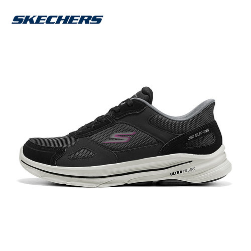 Skechers斯凯奇健步鞋女子GO WALK 8一脚蹬舒适闪穿鞋125930/BKPK