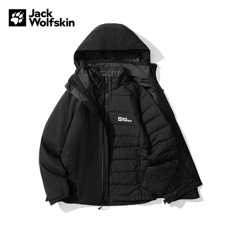 JACKWOLFSKIN狼爪新款2025F/W女三合一夹克 A65698-6000