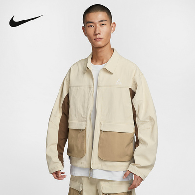 耐克NIKE ACG男子户外防泼水夹克秋季新款黑色UPF外套 HV0599-