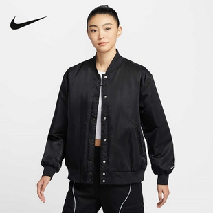 Nike耐克棉服外套女子春秋棒球服运动休闲百搭立领夹克HJ0972-010
