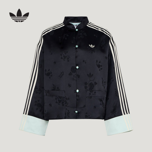 adidas阿迪达斯三叶草新中式提花运动夹克2026夏女梭织外套KY5741